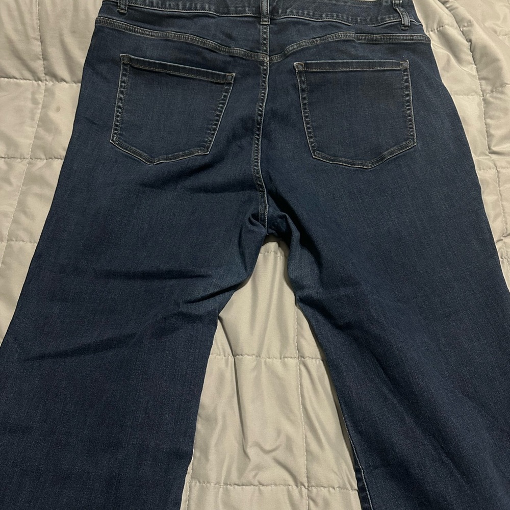Lane Bryant Dark Blue high rise boot jeans - Picture 5 of 6